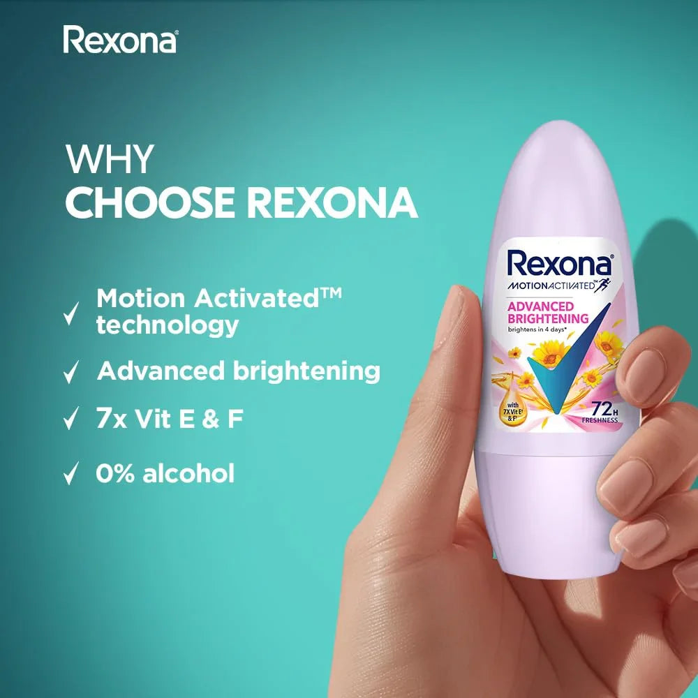 Rexona Advanced Brightening 72H Deodorant Roll-On - 45ml