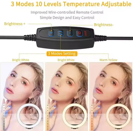 مصباح تجميل سيلفي LED دائري التعبئة LED 26 سم DX-260