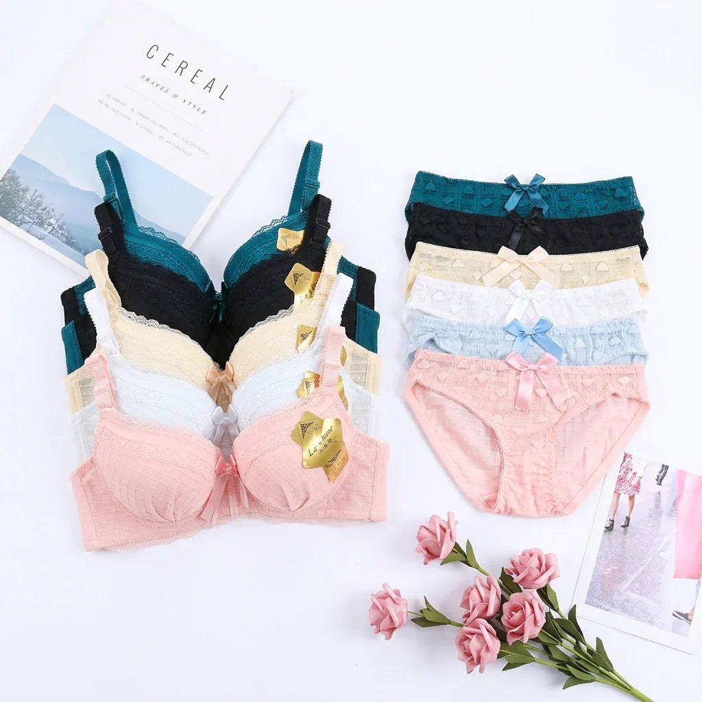 Women's Cotton Push Up Bra & Panty Set - 948