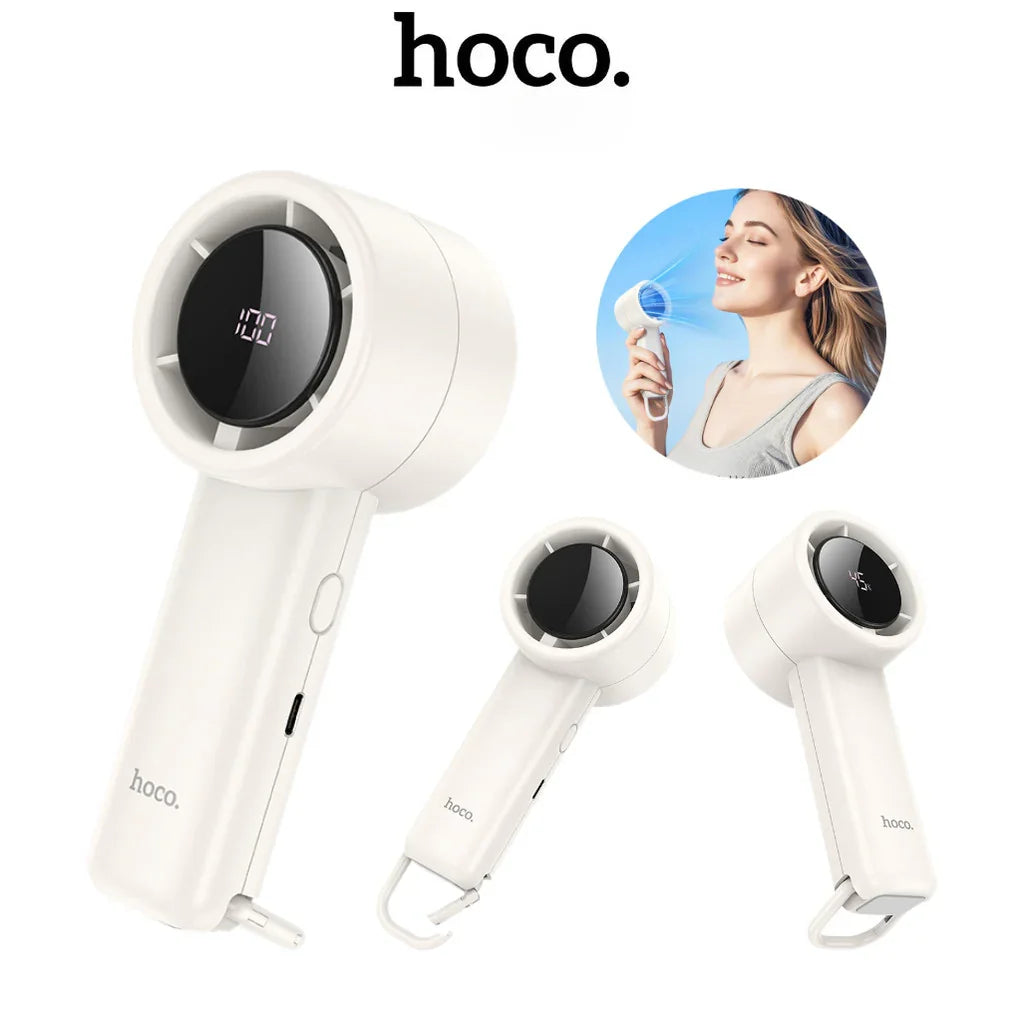 Hoco Portable Handheld Fan With LED Display - HX63