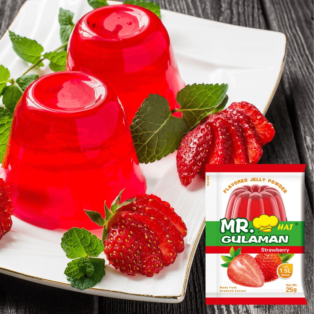 Mr. Hat Gulaman Flavored Strawberry 10pcs Pack × 25g