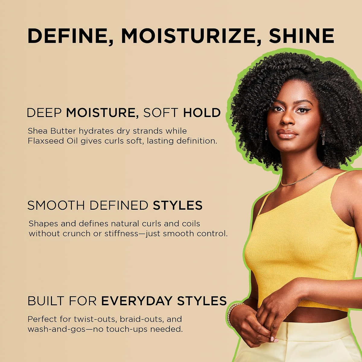 African Pride Shea Butter & Flaxseed Oil Curling Hair Cream - 340g
