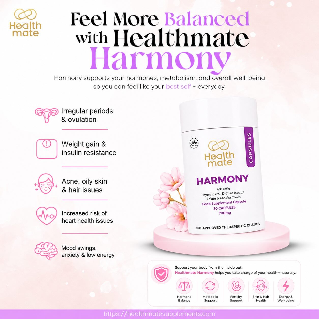 Healthmate Harmony Caps - 30s