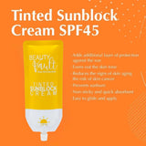 Beauty Vault Tinted Sunblock Cream SPF45 - 50g