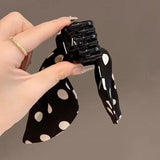 Vintage Classic Polka Dot Bow Hair Claw Clip 2pcs