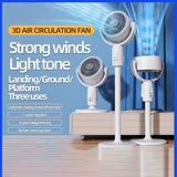 Height Adjustable Air Circulation Fan With Remote Control - F1