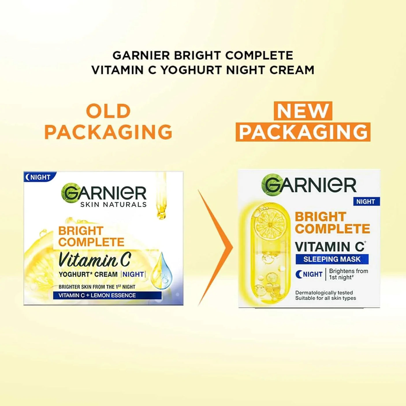 Garnier Bright Complete Vitamin C Night Sleeping Mask - 40g