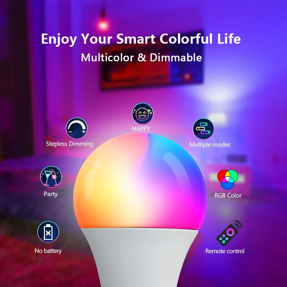 Remote Control LED Colorful Lamp - A65