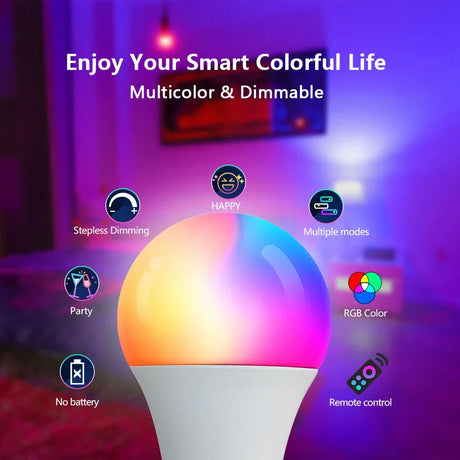 Remote Control LED Colorful Lamp - A65