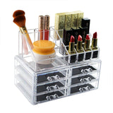 Portable Cosmetics & Jewelry Organizer Storage Box - 6 Drawers