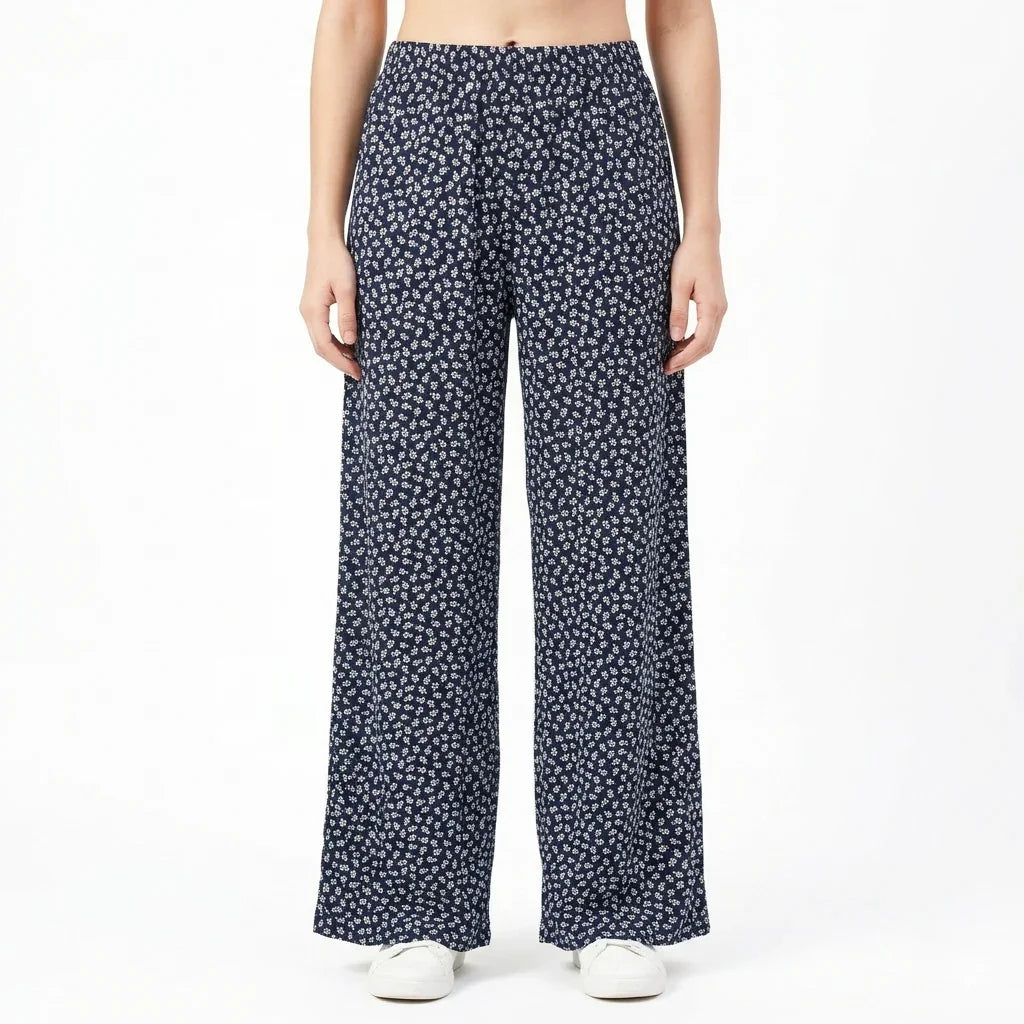 Women's Waisted Wide-Leg Palazzo Pants K-BP-2