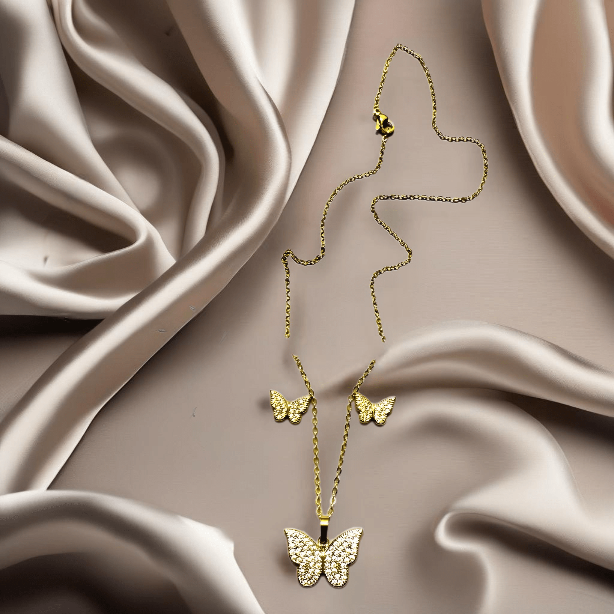 Golden Stainless Steel Jewelry Set