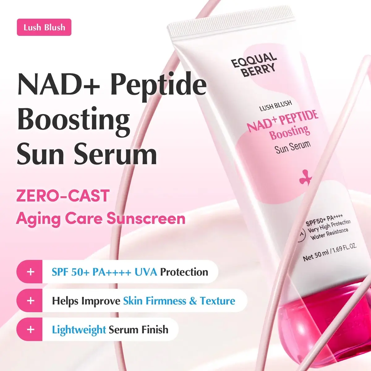Eqqualberry NAD+ Peptide Boosting Sun Serum SPF 50 - 50ml