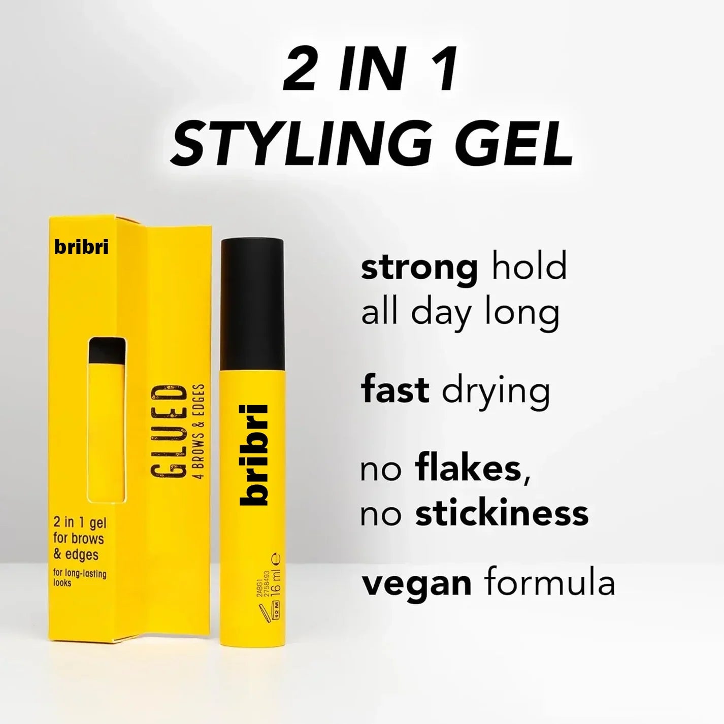 Bribri 2 in 1 Gel For Brows & Edges Styling Gel - 16ml