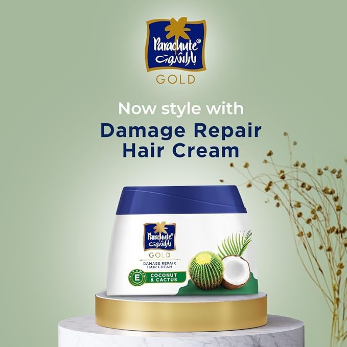 Parachute Gold Hair Cream with Coconut & Cactus - 140ml (1+1) Offer