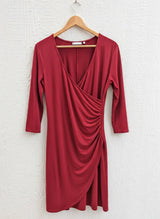 Women's Long Sleeve Crossover Dress