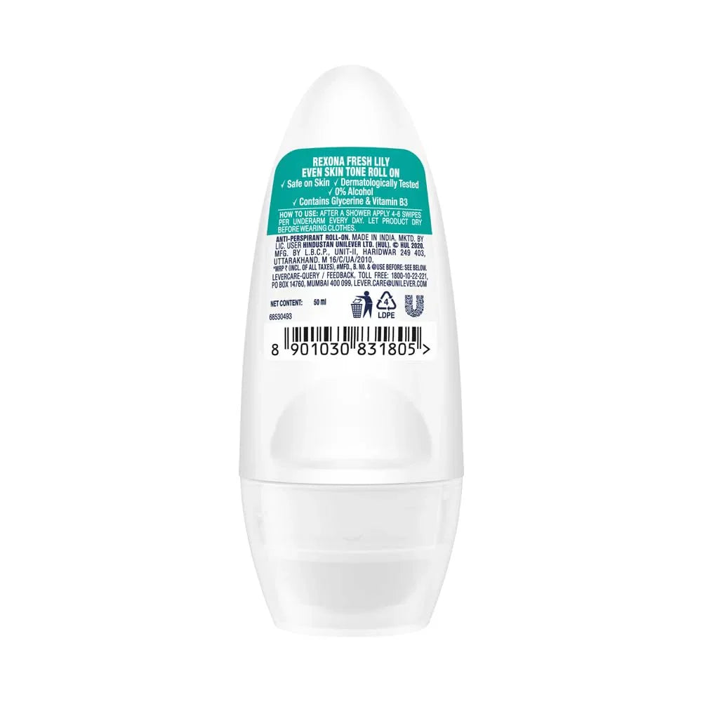Rexona Fresh Lily Even Skin Tone 48H Deodorant Roll-On - 50ml