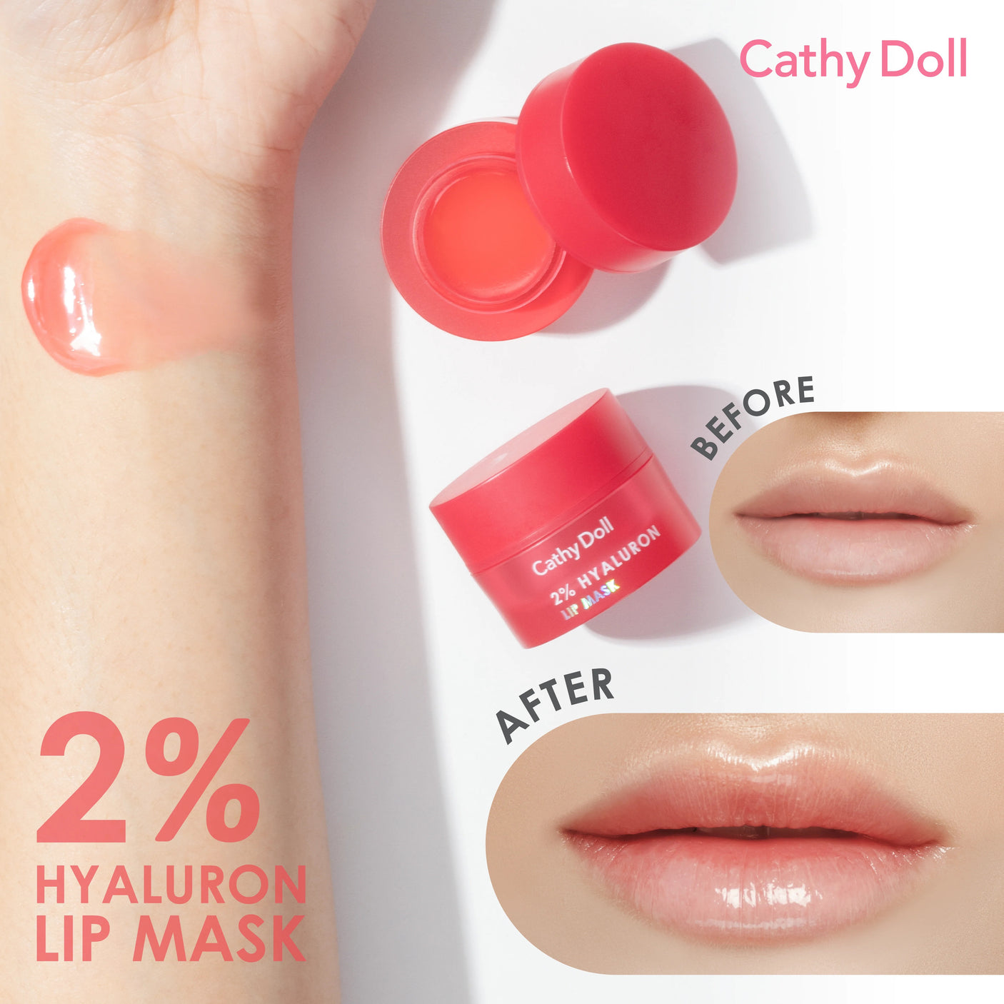Cathy Doll 2% Hyaluron Lip Mask Watermelon Smoothie - 4.5g
