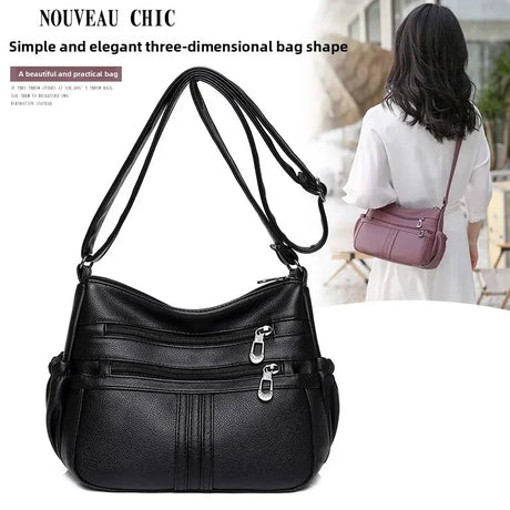 Vintage Lightweight Crossbody Bag - 8601-1