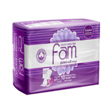 Fam Natural Cotton Feel Maxi Thick Folded With Wings Super Sanitary Pads 10 Pcs