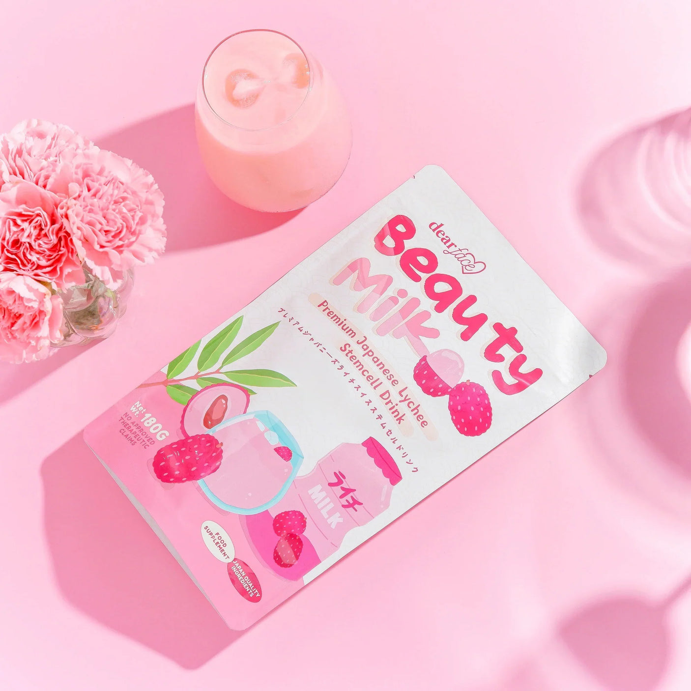 Dear Face Beauty Milk Premium Japanese Lychee Stemcell Drink - 180g
