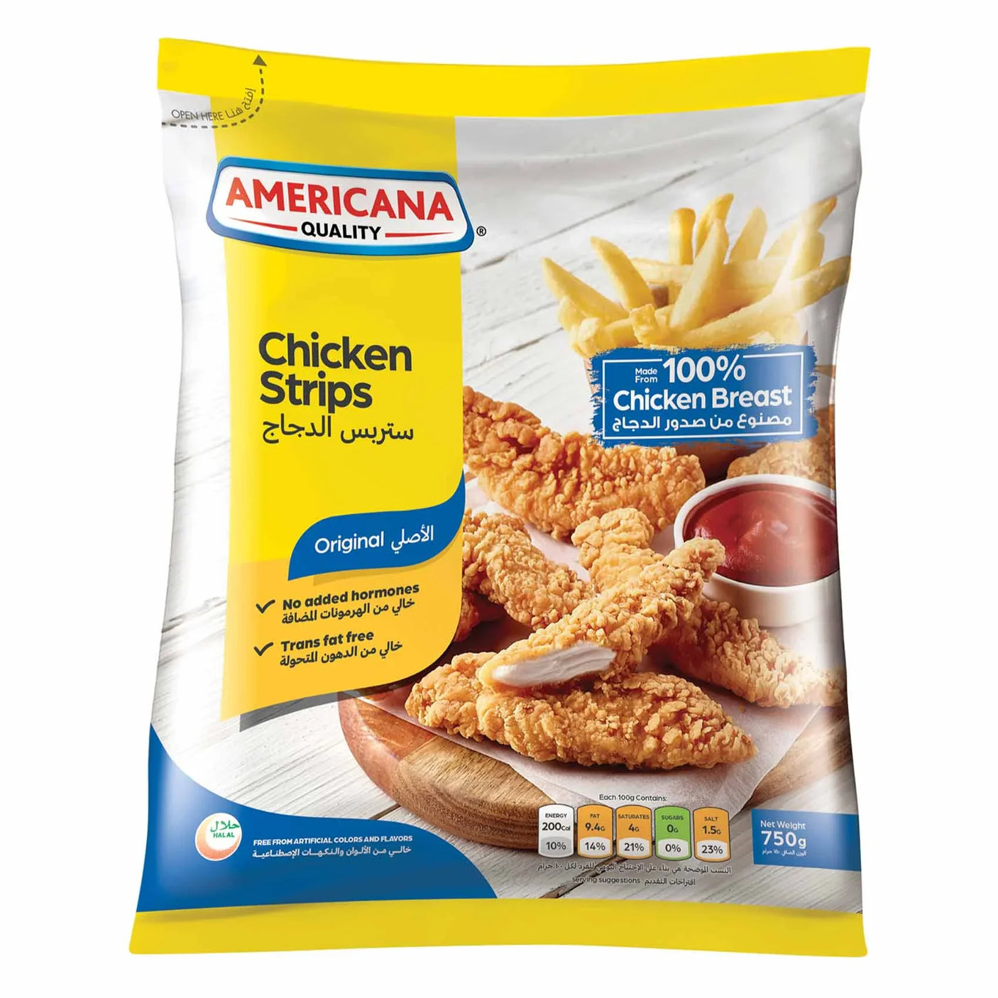 Americana Chicken Strips Original - 750g (Frozen)