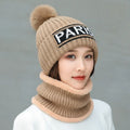 Winter Warm Knit Beanie Hat & Scarf Set