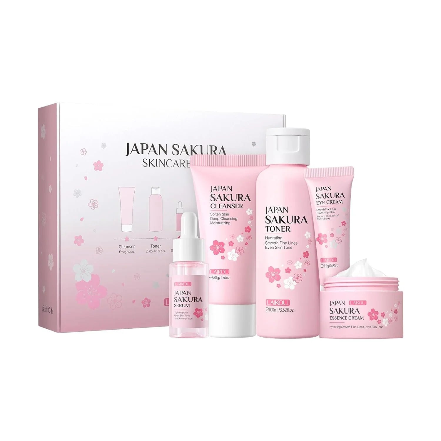 Laikou Japan Sakura Skin Care 5Pcs Set