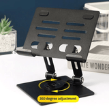 Metal Adjustable Tablet Holder With 360 Rotatable Black - A812