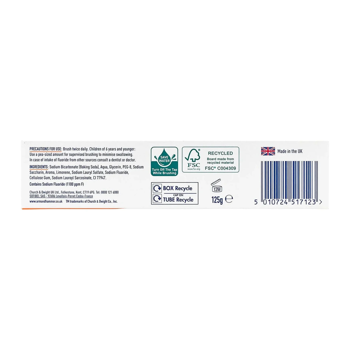 Arm & Hammer Extra White Toothpaste - 125g