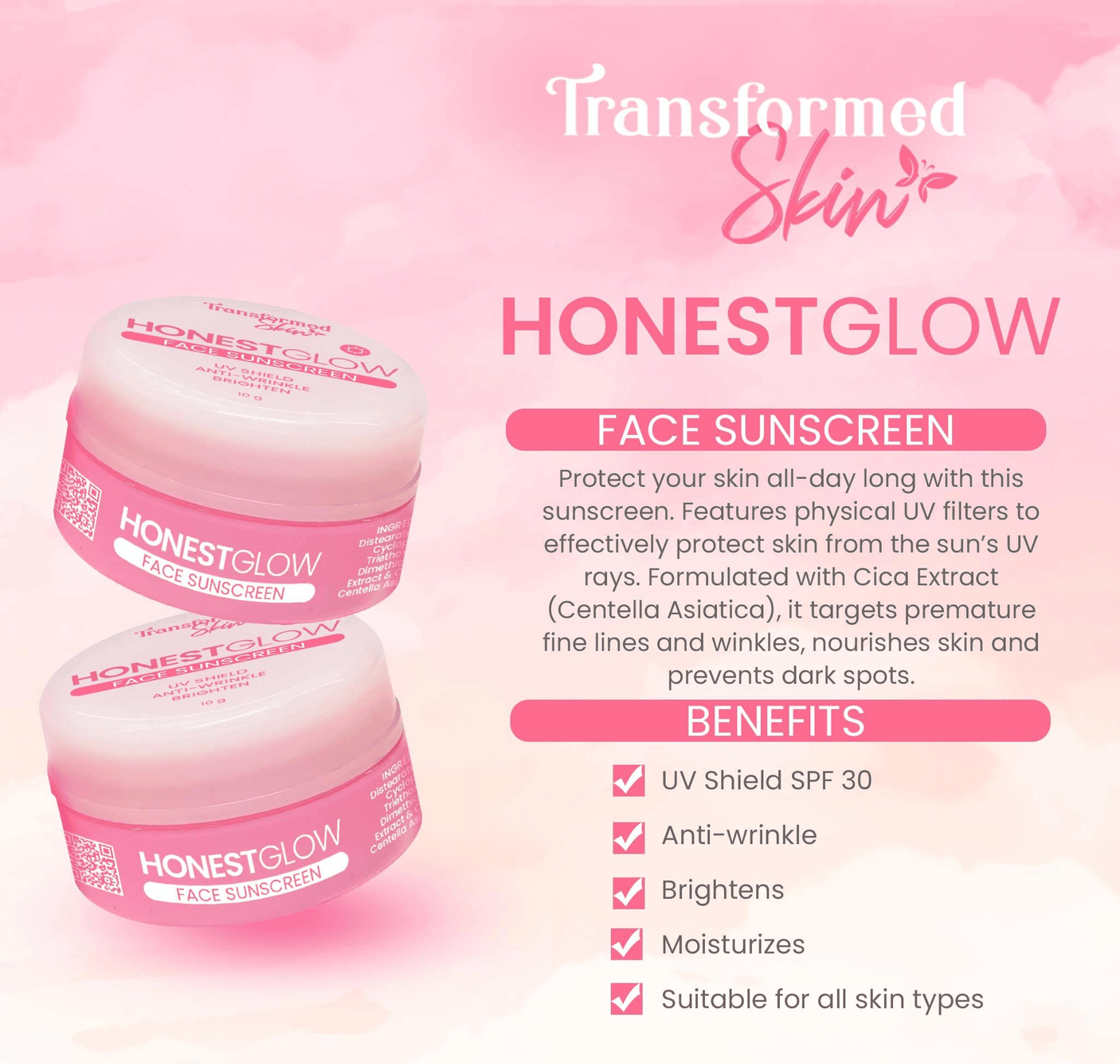 Honest Glow Face Sunscreen - 10g