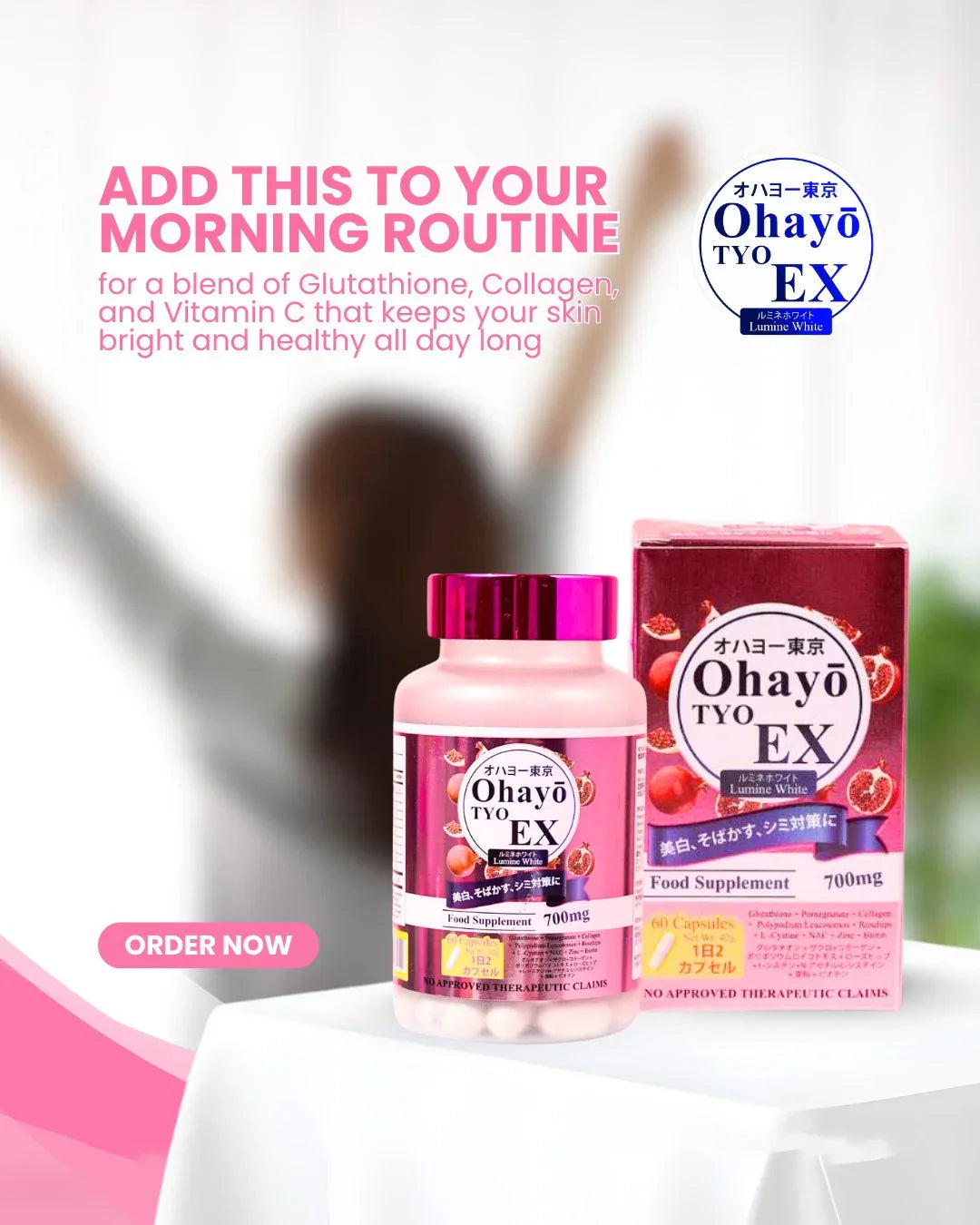 Ohayo Tyo EX Lumine White Glutathione - 60s (JAPAN)