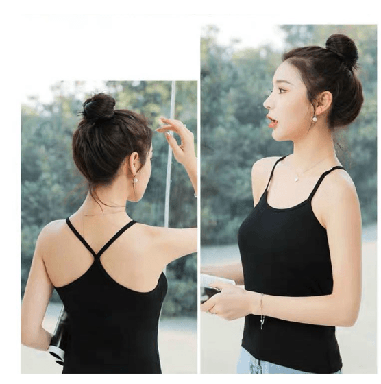 Spaghetti Strap X-BACK Design Tank Top - 9038