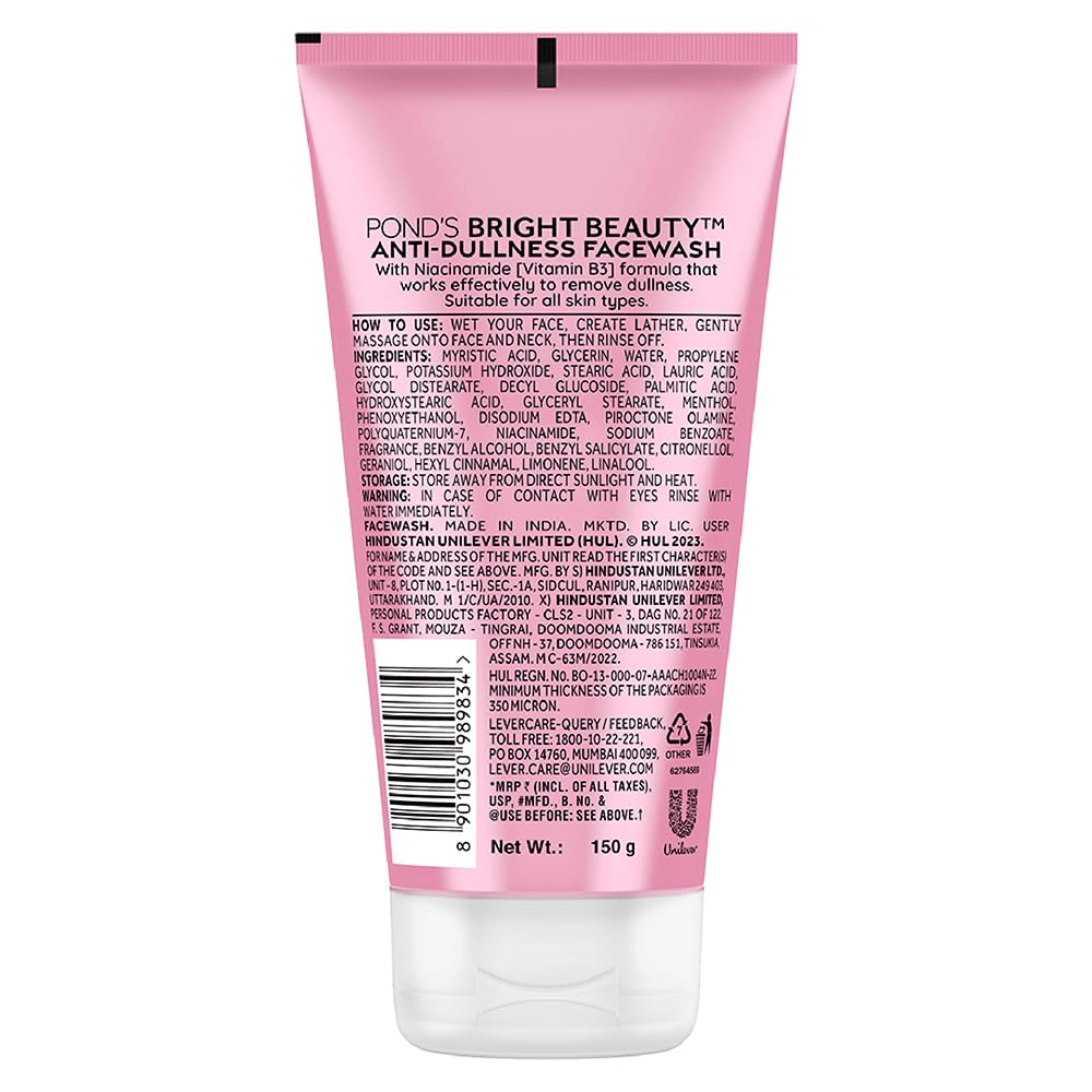 Ponds Bright Beauty Anti-Dullness Face Wash With Niacinamide - 150g