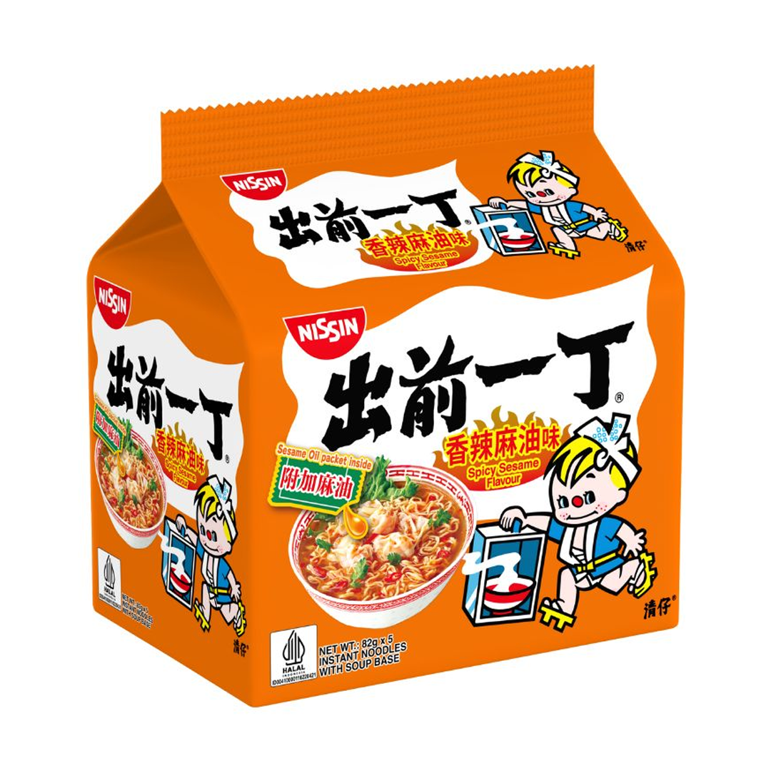 Nissin Spicy Sesame Flavour Instant Noodles - 82g × 5Pcs