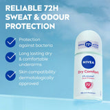 Nivea Dry Comfort Dual Protect 72H Deodorant Roll-On - 50ml