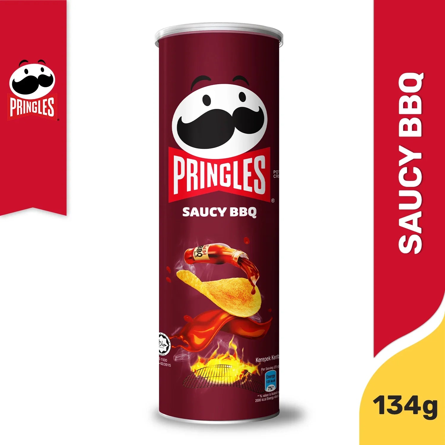 Pringles Saucy BBQ Potato Chips - 134g