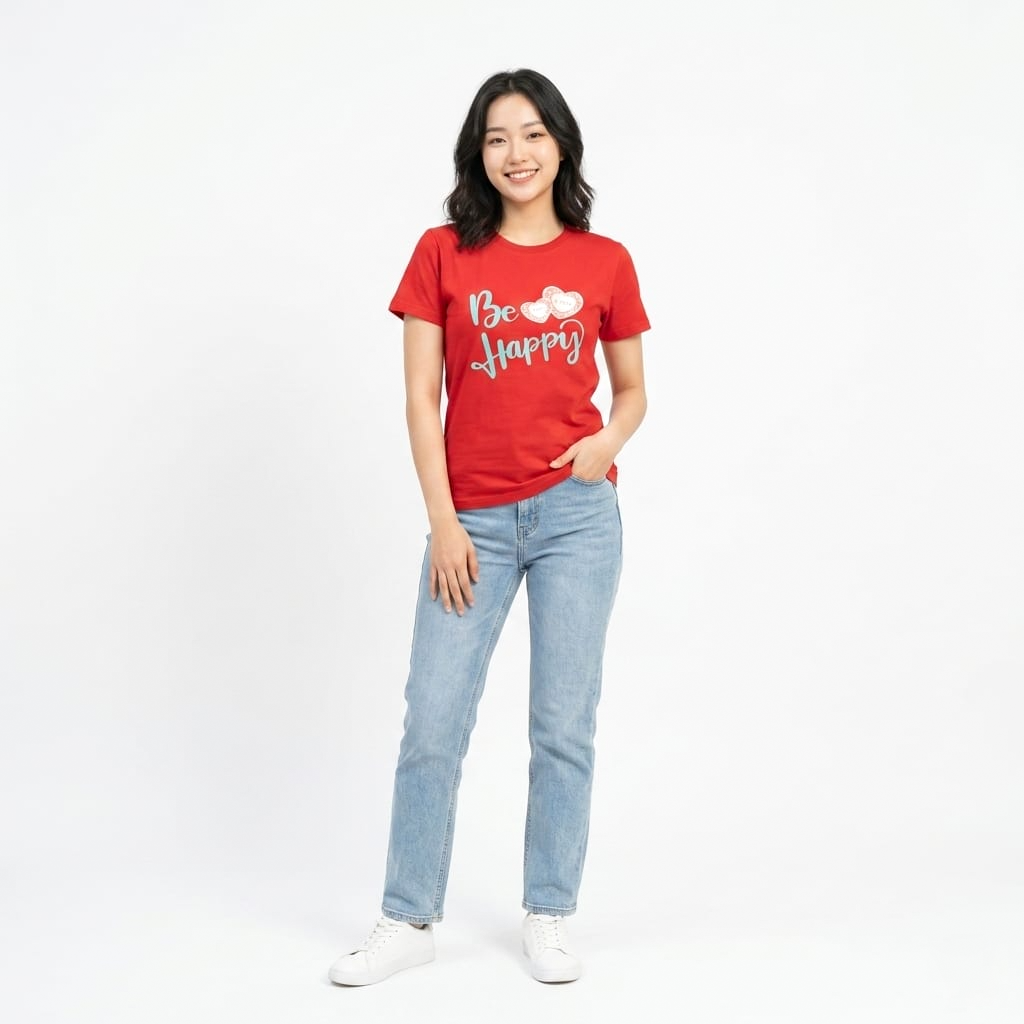 Fashion Text Printed Comfortable Women's T-Shirt #1029