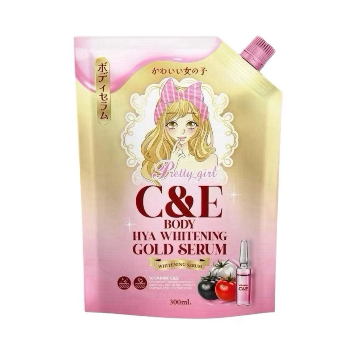 Pretty Girl C&E Hyaluronate Brightening Body Serum - 300ml