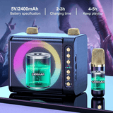 Powerful Bass Boost Portable Karaoke Speaker With Two Microphone T-203