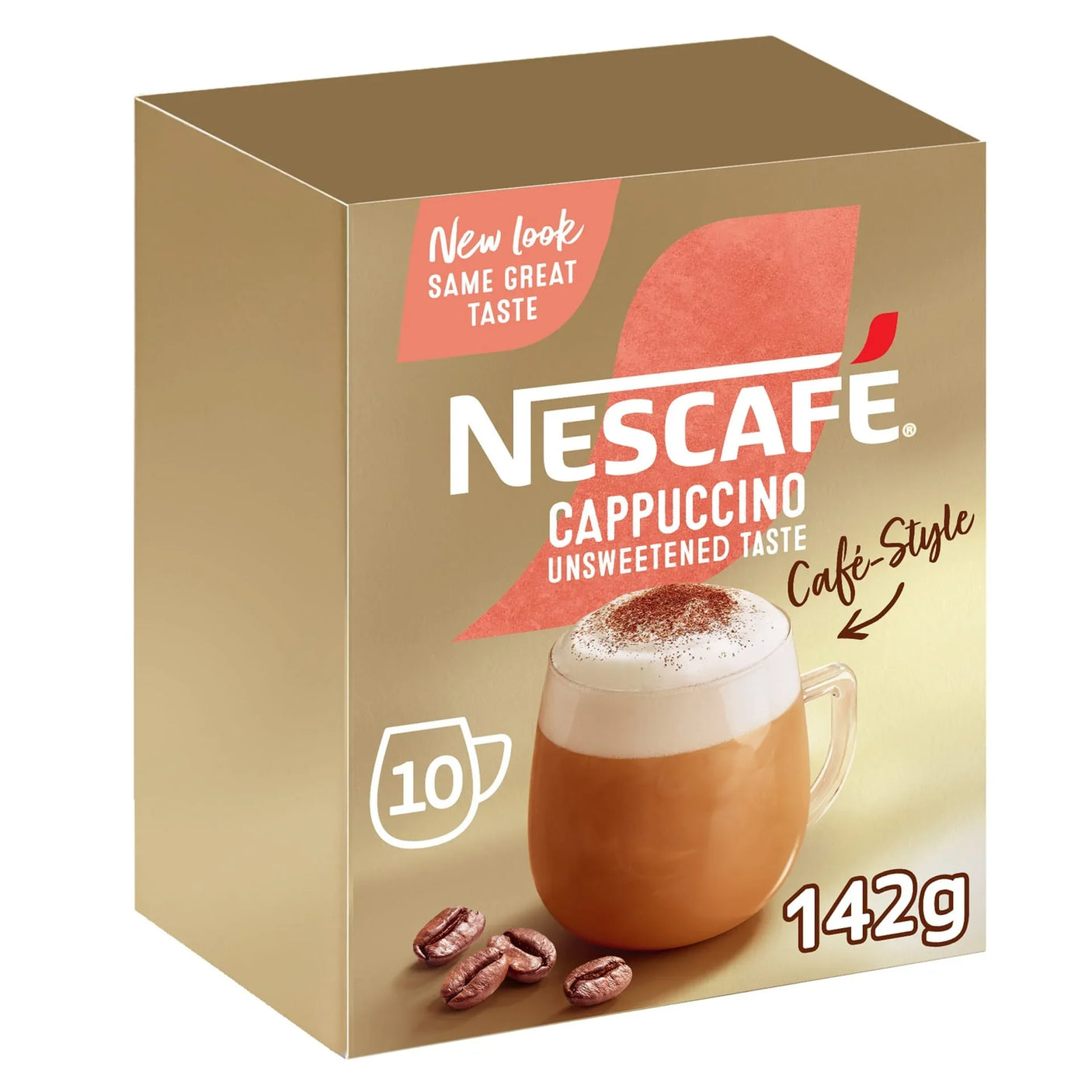 Nescafe Gold Cappuccino Unsweetened Taste Coffee 10 x 14.2 g