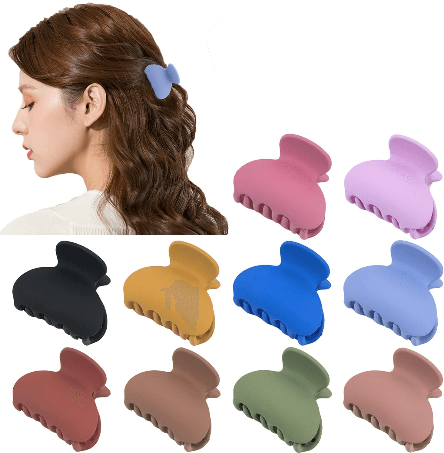 Unique Design Hair Claw Clips - 12 Pcs (C107)