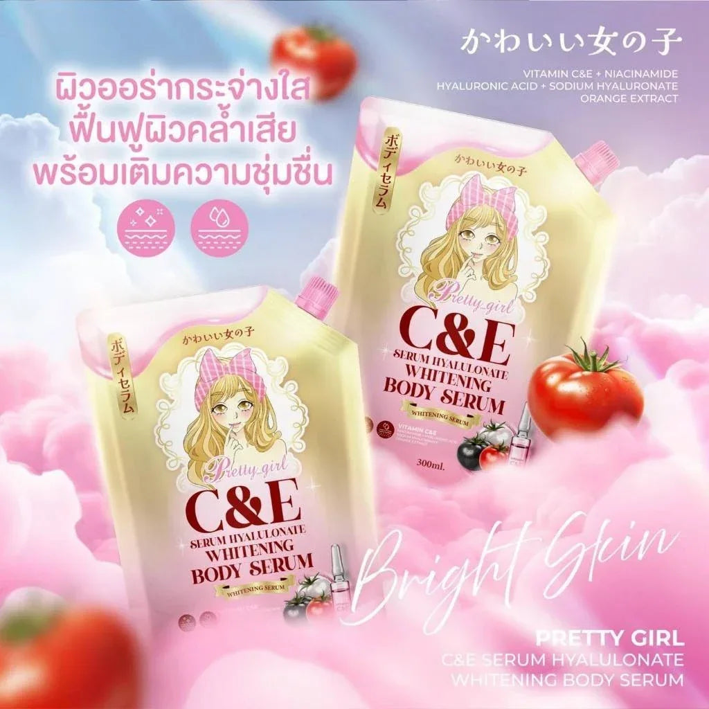 Pretty Girl C&E Hyaluronate Brightening Body Serum - 300ml