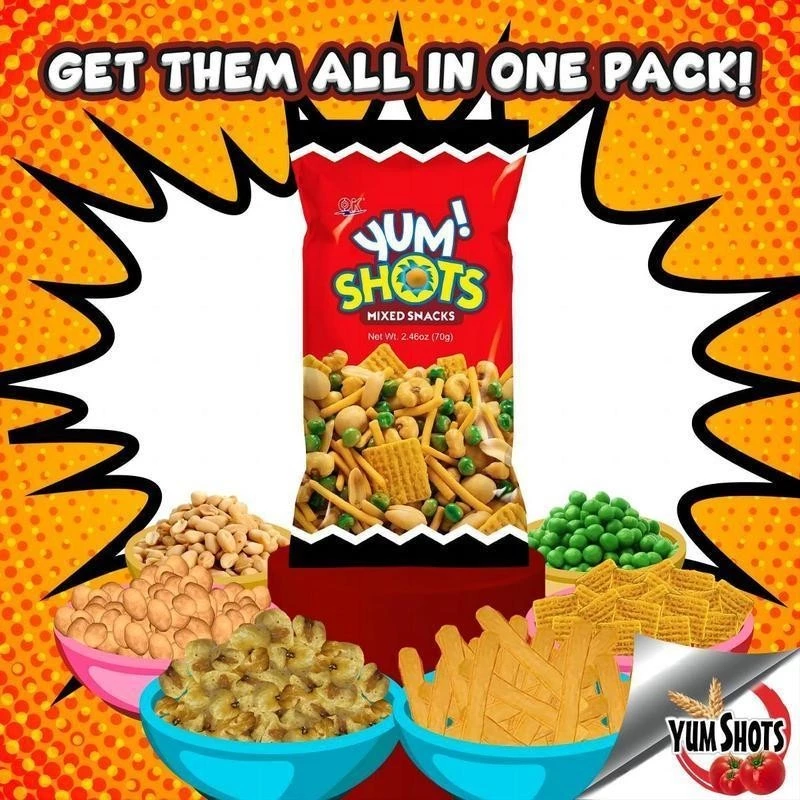 OK Yum Shots Mixed Snacks - 70g