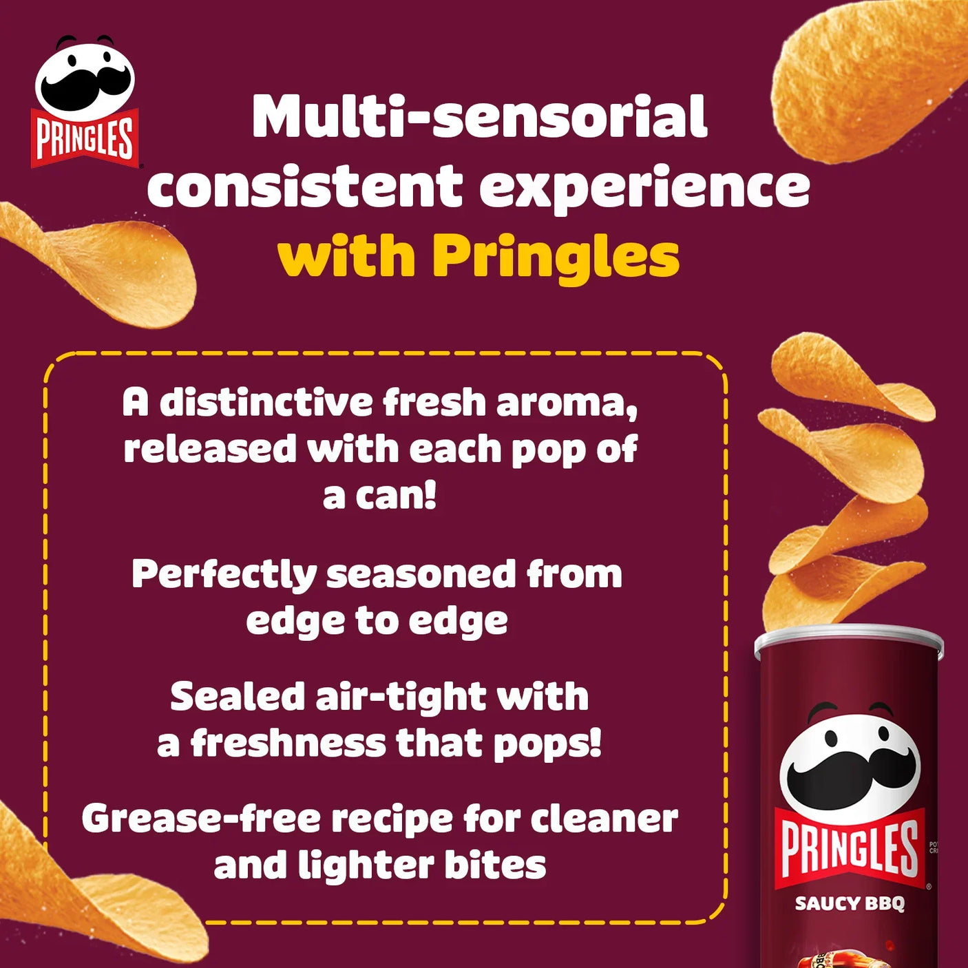 Pringles Saucy BBQ Potato Chips - 134g