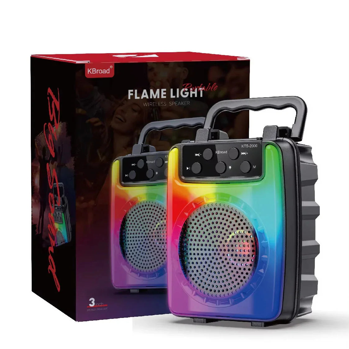 Kbroad Flame Light Portable Wireless Speaker KTS-2006