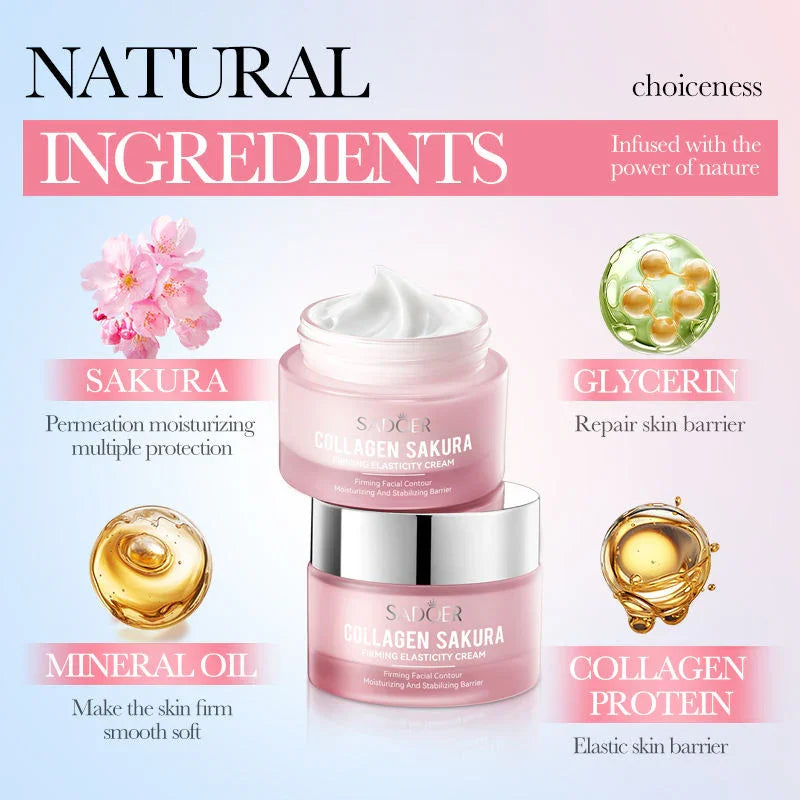 Sadoer Collagen Sakura Firming Elasticity Cream - 50g