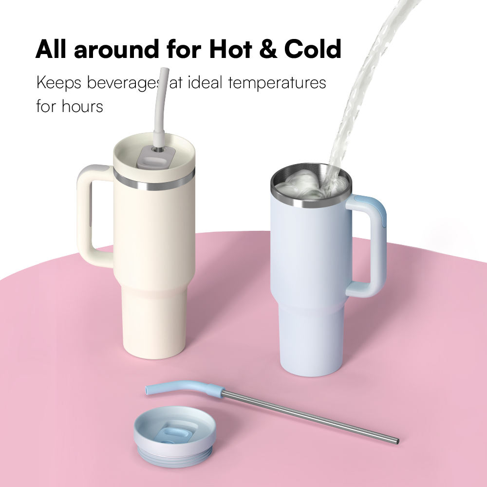 Double Wall Vacuum Insulated Tumbler Sports Mug - Q40D (1200ml)