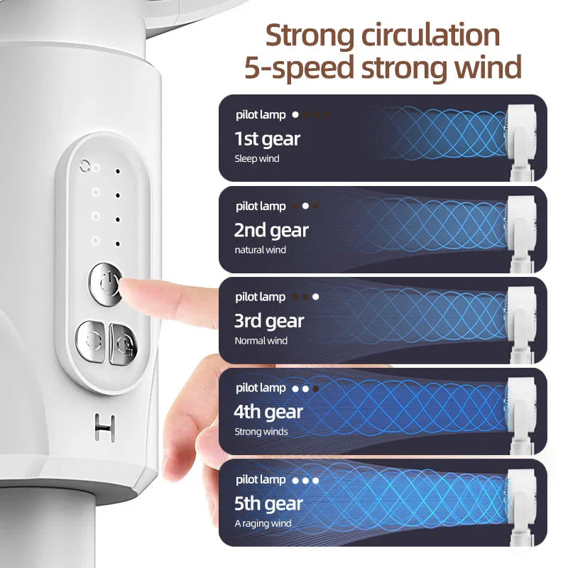 Height Adjustable Air Circulation Fan With Remote Control - F1