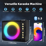 Powerful Bass Boost Portable Karaoke Speaker With Two Microphone T-203